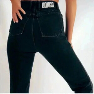 VTG BONGO Mom Jeans Made in USA Dark BLUE Size 0 High Rise Tapered